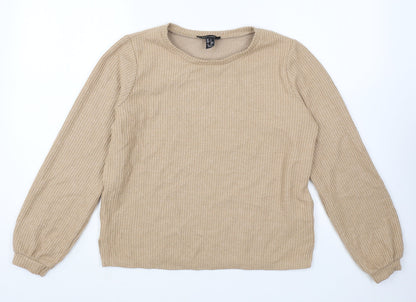 Womens UK Size S New Look Brown Pullover Jumper