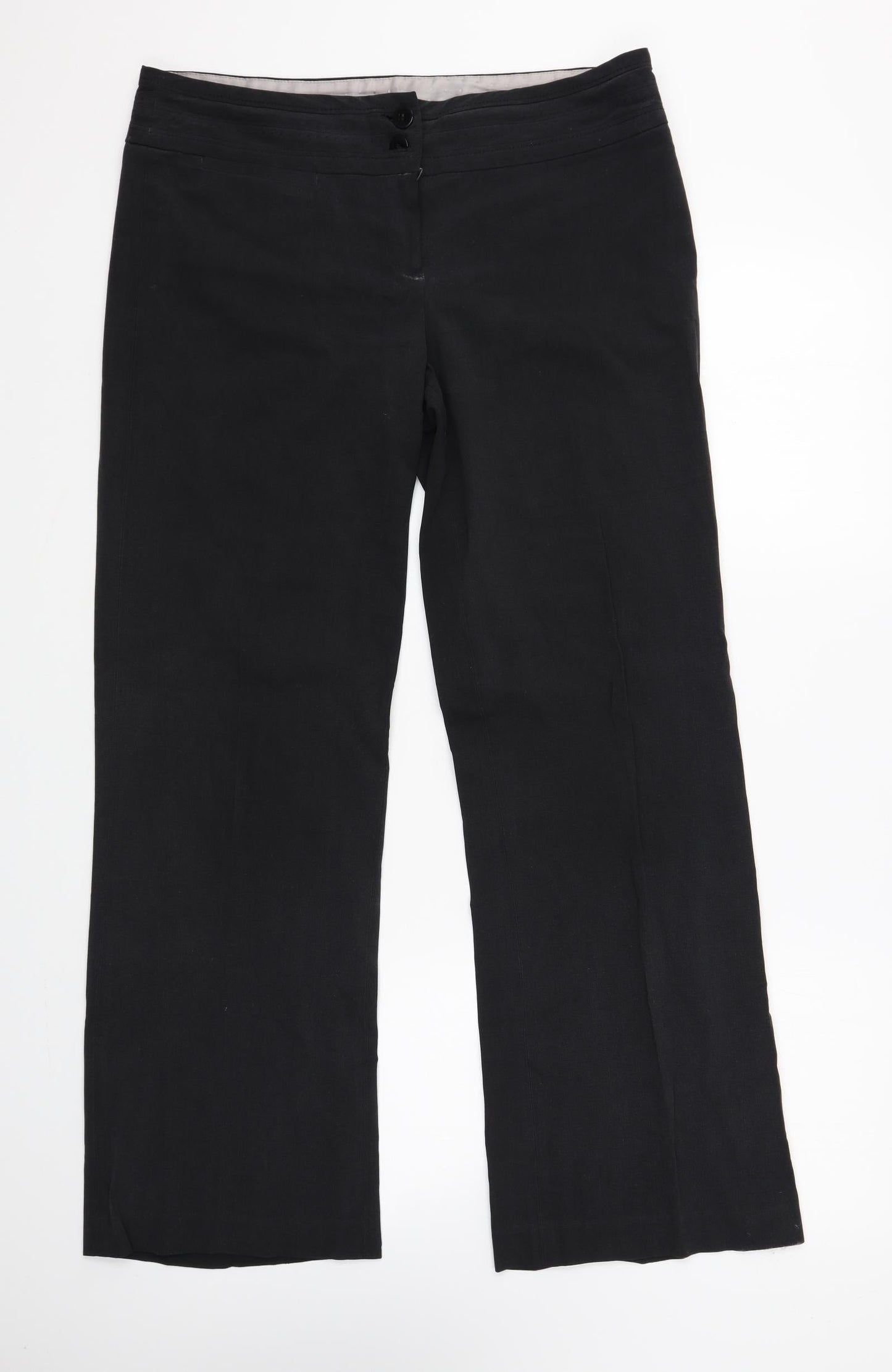 Womens UK Size 12 New Look Regular Fit  Black Trousers