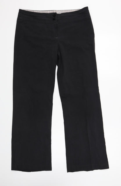 Womens UK Size 12 New Look Regular Fit  Black Trousers