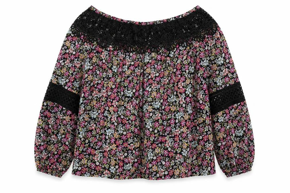 Womens UK Size 10 New Look Multicoloured Basic Blouse