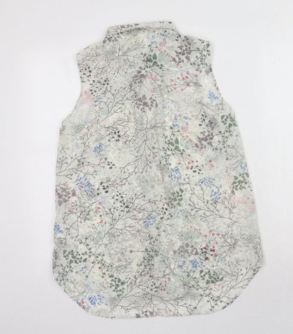 Womens UK Size 6 H&M White Basic Button-Up