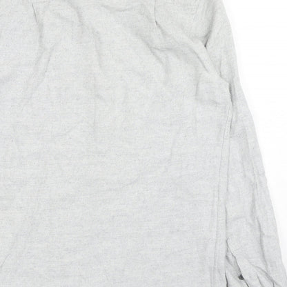 Mens UK Size S Cedar Wood State Grey  Button-Up Long Sleeve Casual Shirt