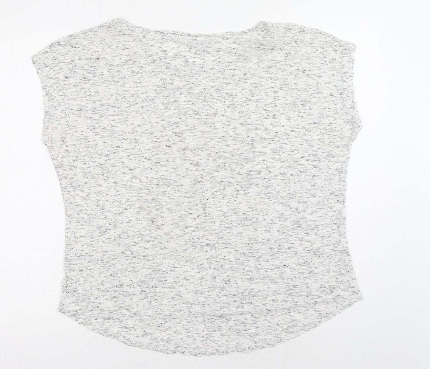 Nutmeg Womens Grey Viscose Basic T-Shirt Size 18 Round Neck - Gym & Tonic