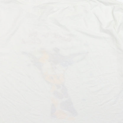 Womens UK Size XS Preworn White Basic T-Shirt