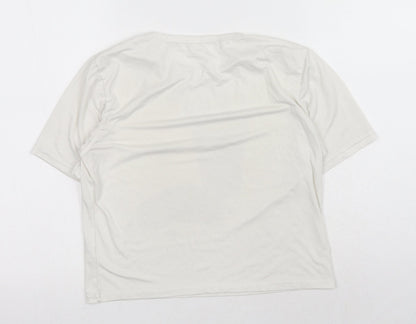 Womens UK Size S Preworn White Basic T-Shirt