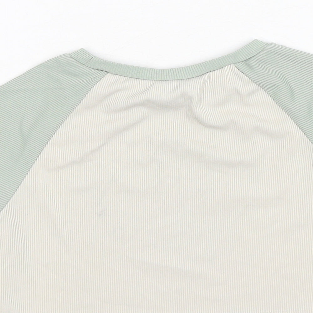 SheIn Womens Green Polyester Cropped T-Shirt Size XS Round Neck - Los Angeles California