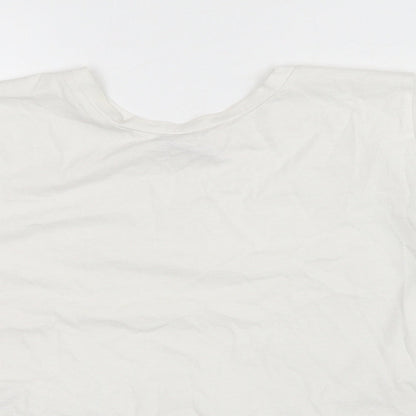 Womens UK Size S Zara White Basic T-Shirt