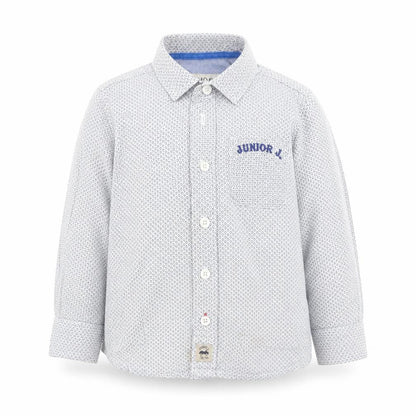Debenhams Boys Blue Geometric Cotton Basic Button-Up Size 2-3 Years Collared Button