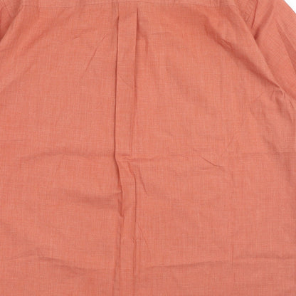Mens UK Size L Premier Orange  Button-Up Short Sleeve Casual Shirt