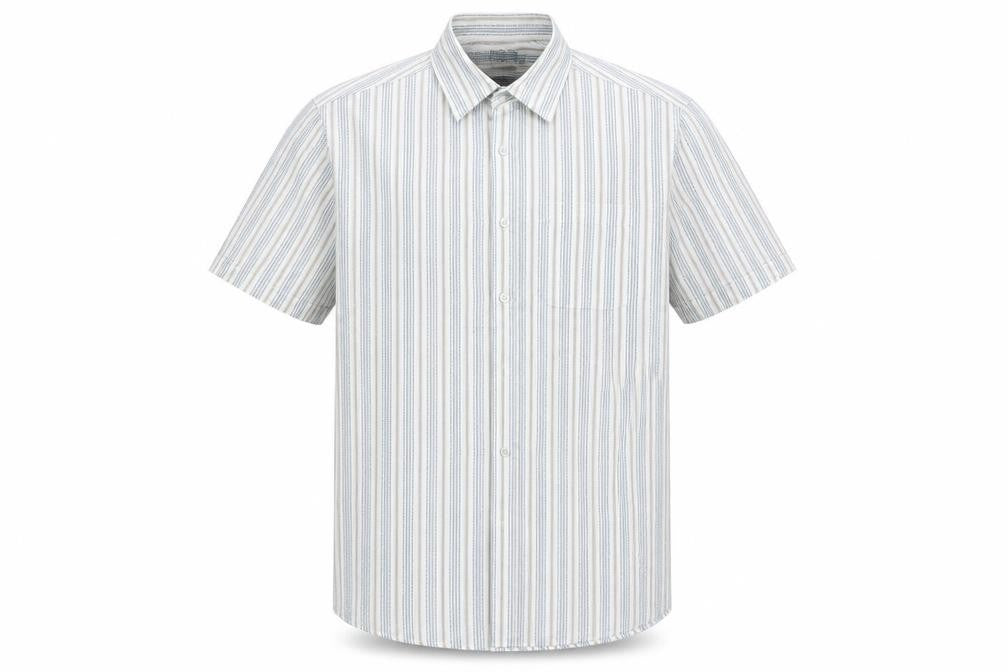 Mens UK Size L BHS Multicoloured  Button-Up Short Sleeve Casual Shirt