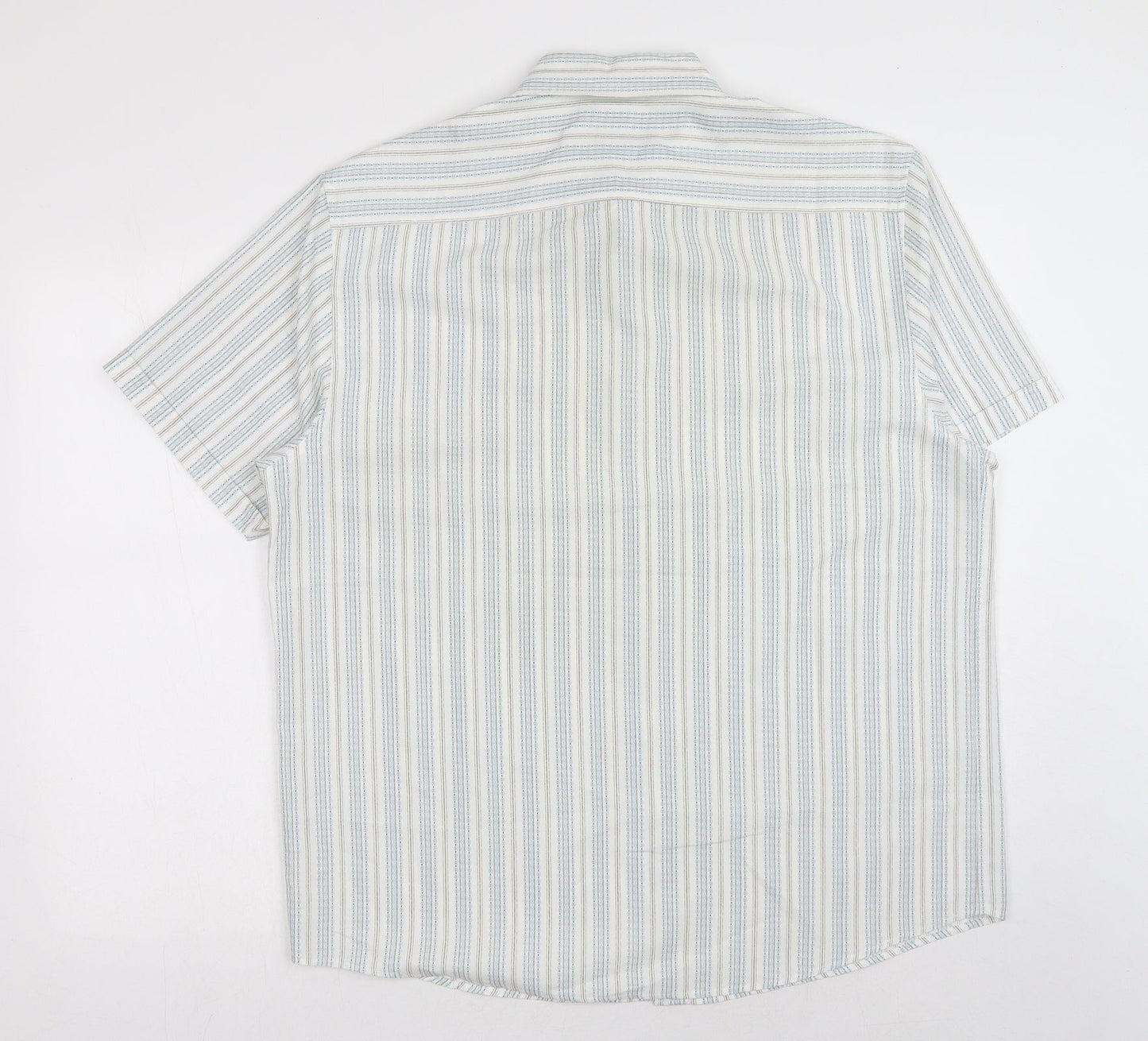 Mens UK Size L BHS Multicoloured  Button-Up Short Sleeve Casual Shirt