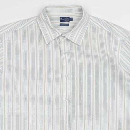 Mens UK Size L BHS Multicoloured  Button-Up Short Sleeve Casual Shirt