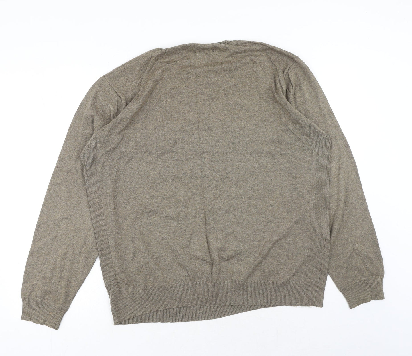 NEXT Mens Green Round Neck Cotton Pullover Jumper Size L