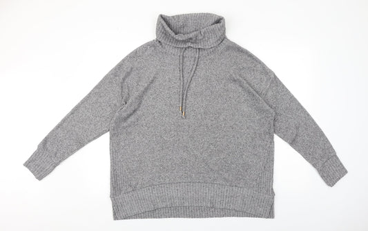 F&F Womens Grey Roll Neck Acrylic Pullover Jumper Size 14