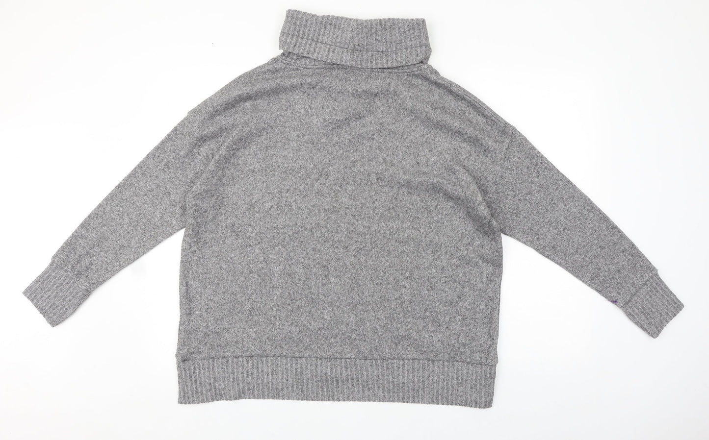 F&F Womens Grey Roll Neck Acrylic Pullover Jumper Size 14