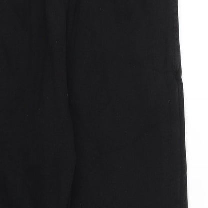 F&F Boys Black Cotton Sweatpants Trousers Size 9-10 Years Regular Tie