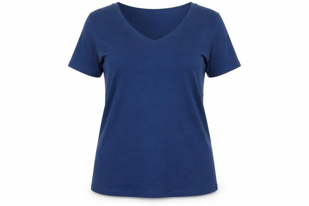 Womens UK Size 6 Ann Harvey Blue Basic T-Shirt