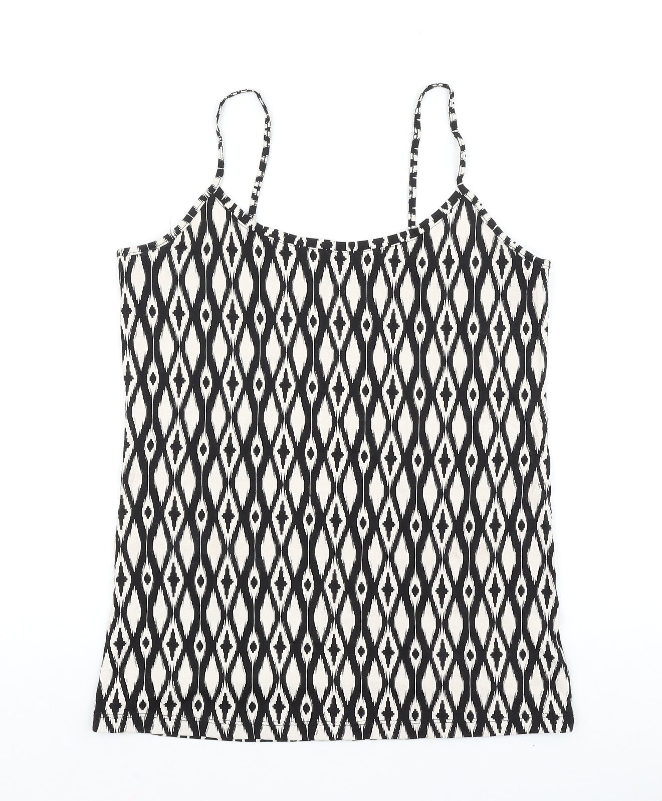 Womens UK Size 14 Peacocks Black Basic Tank