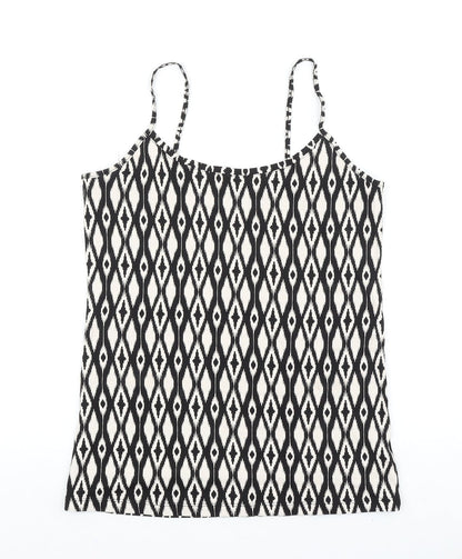 Womens UK Size 14 Peacocks Black Basic Tank