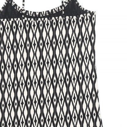 Womens UK Size 14 Peacocks Black Basic Tank