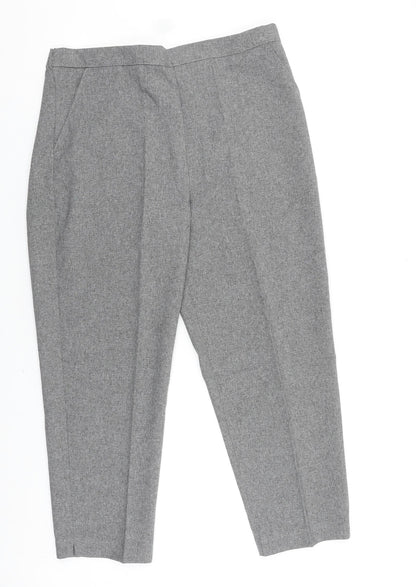 Womens UK Size 14 Emma Collection Regular Fit Dress Pants Grey Trousers