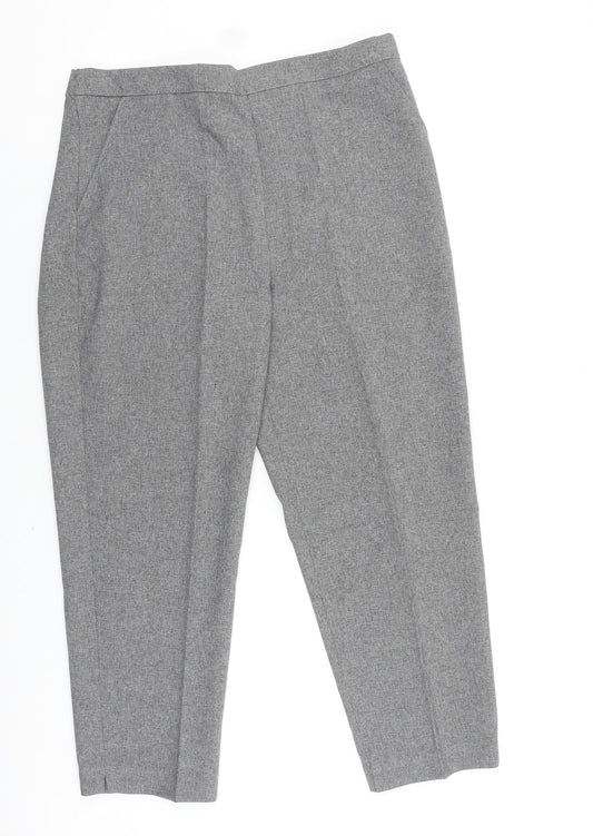 Womens UK Size 14 Emma Collection Regular Fit Dress Pants Grey Trousers