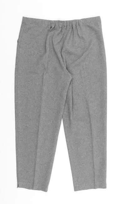 Womens UK Size 14 Emma Collection Regular Fit Dress Pants Grey Trousers
