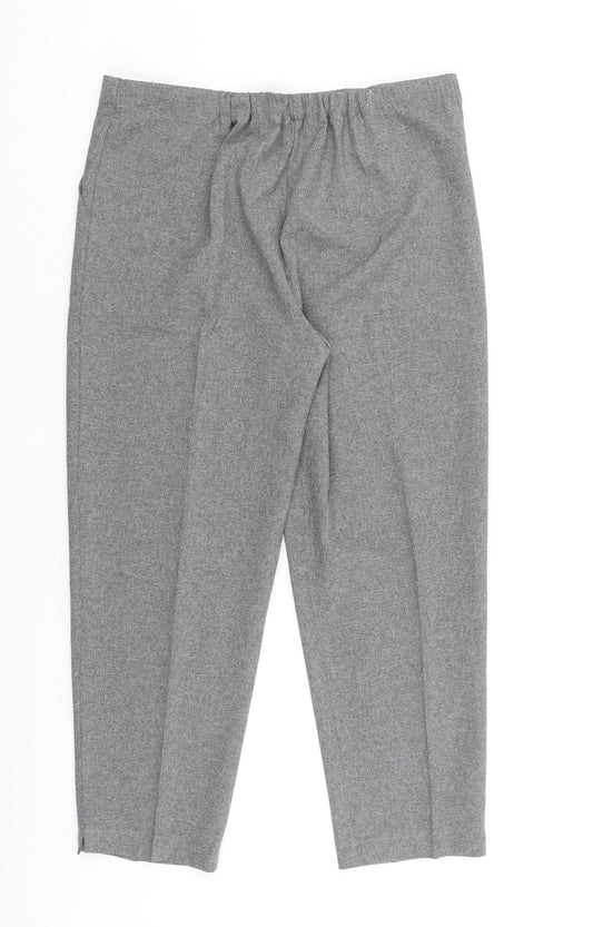 Womens UK Size 14 Emma Collection Regular Fit Dress Pants Grey Trousers