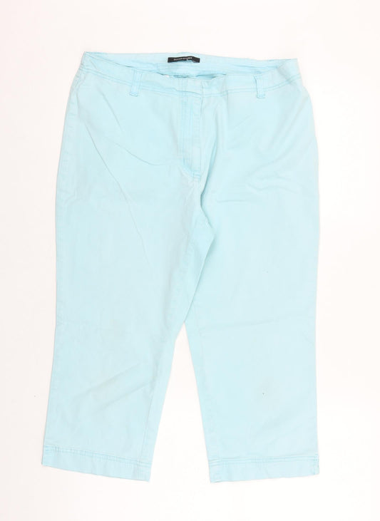 Womens UK Size 14 Dunnes Stores Regular Fit Chino Blue Trousers