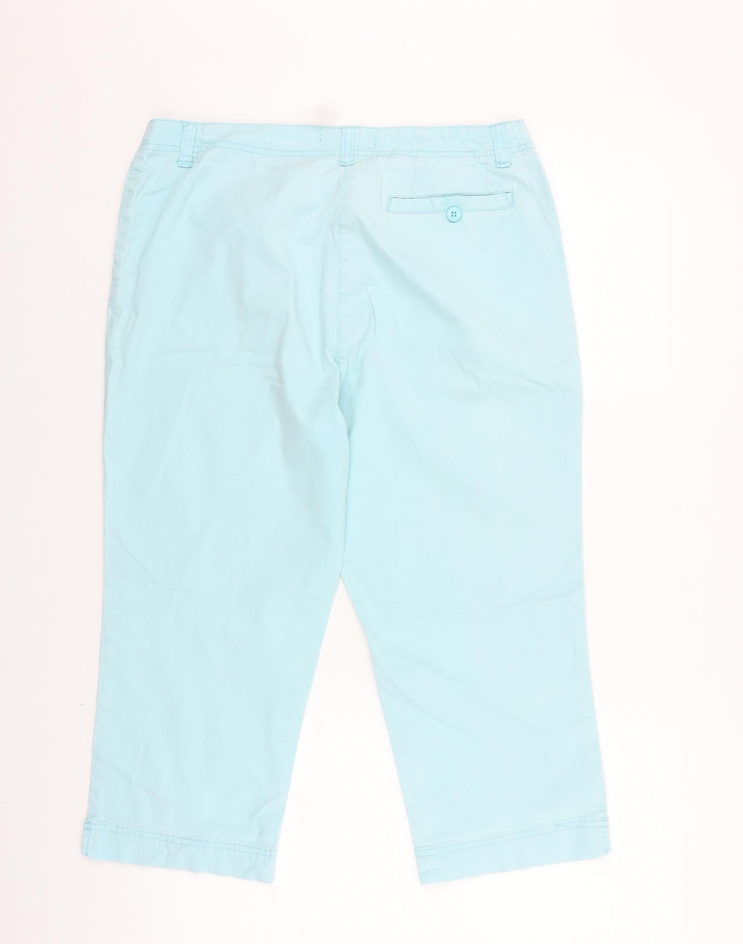 Womens UK Size 14 Dunnes Stores Regular Fit Chino Blue Trousers