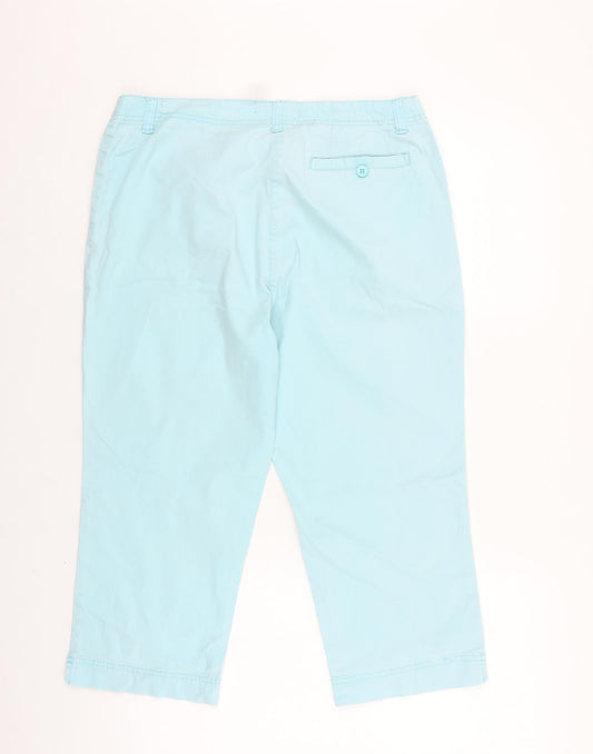 Womens UK Size 14 Dunnes Stores Regular Fit Chino Blue Trousers