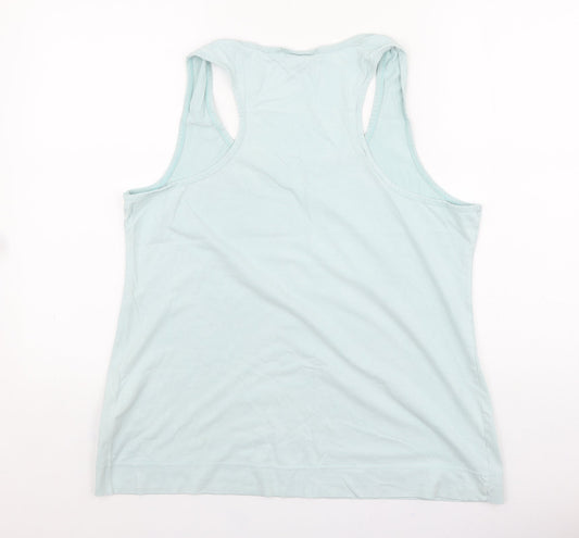 LA Gear Womens Blue 100% Cotton Basic Tank Size 16 Scoop Neck Pullover - LA California