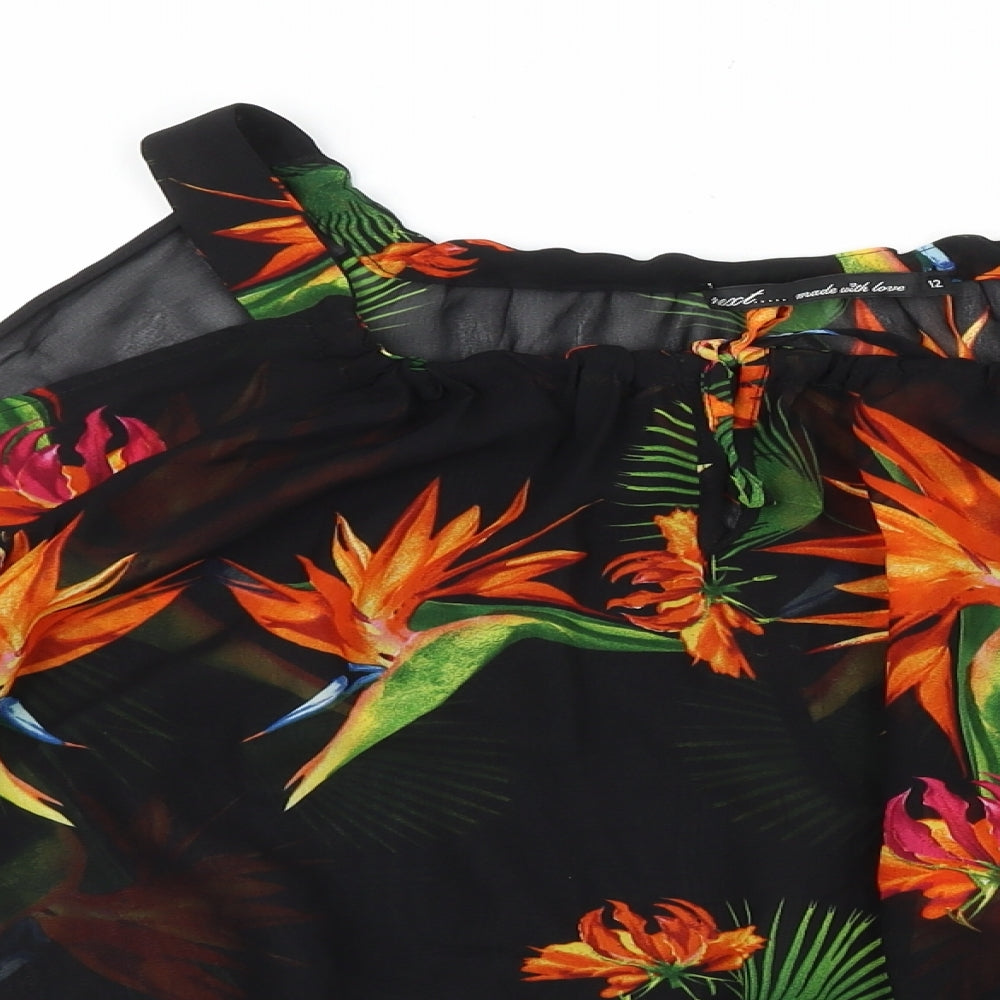 Womens UK Size 12 NEXT Black Basic Blouse