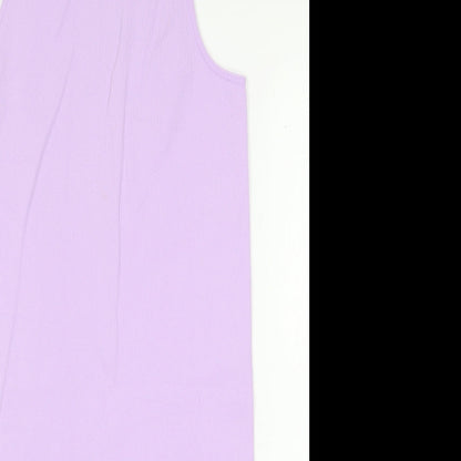 Primark Womens Purple Nylon Bodycon Size L Scoop Neck Pullover