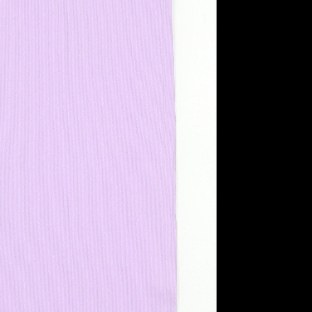 Primark Womens Purple Nylon Bodycon Size L Scoop Neck Pullover