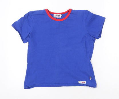 Champion Sport Womens Blue Cotton Basic T-Shirt Size 12 Round Neck