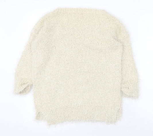 Womens UK Size S NEXT Beige Pullover Jumper