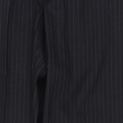 Marks and Spencer Mens Grey Striped Viscose Dress Pants Trousers Size 32 in Regular Zip