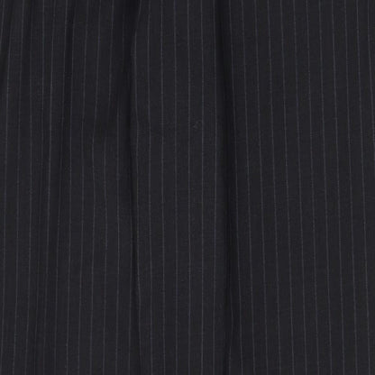 Marks and Spencer Mens Grey Striped Viscose Dress Pants Trousers Size 32 in Regular Zip