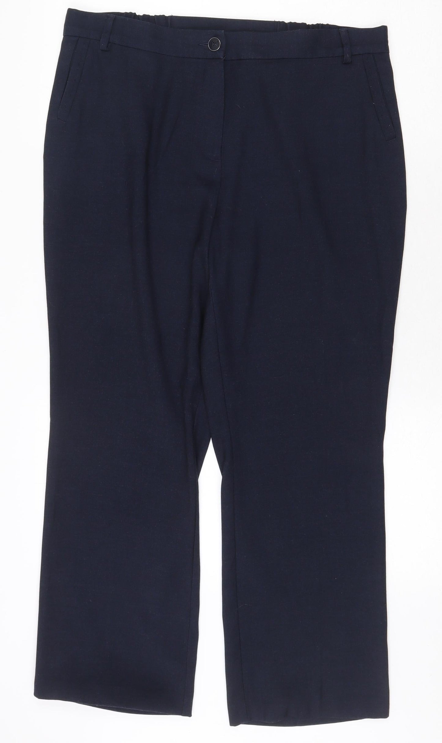 Womens UK Size 14 Marks and Spencer Regular Fit  Blue Trousers