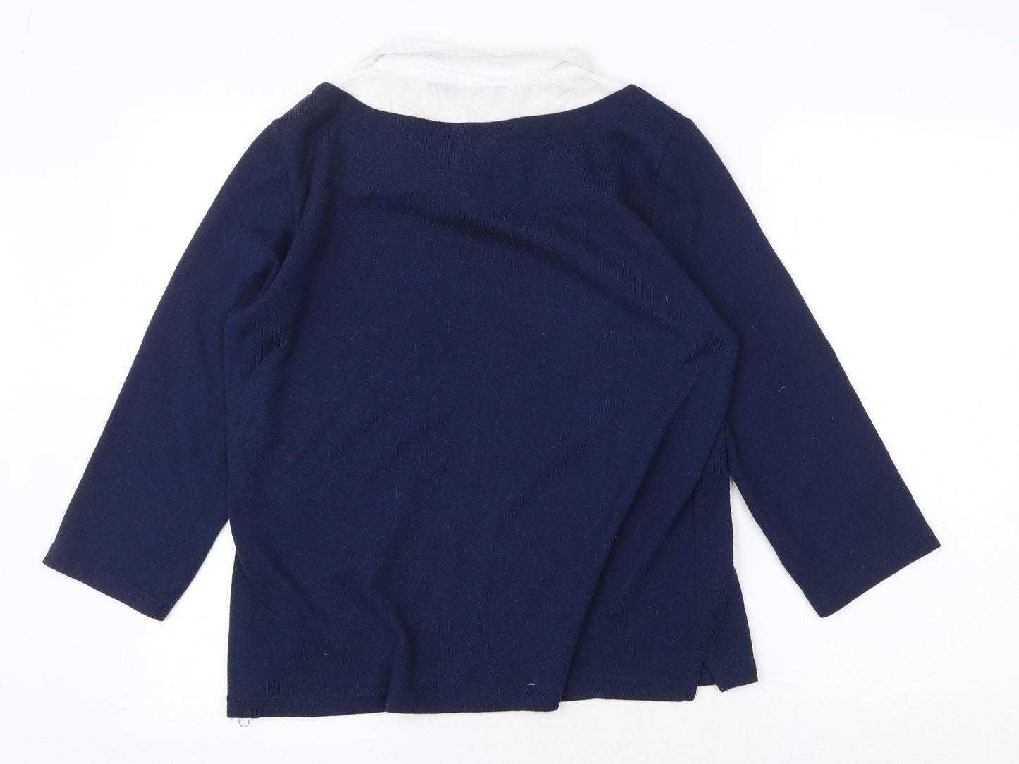 Womens UK Size M Isle Essentials Blue Basic Blouse