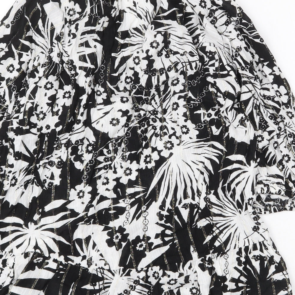 Womens UK Size 10 NEXT Black Basic Blouse