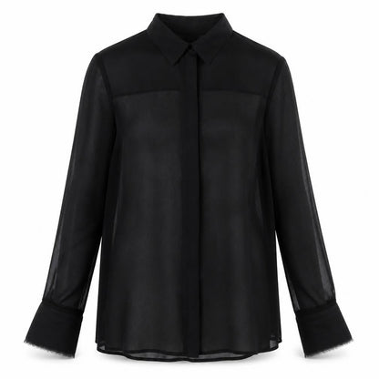 Womens UK Size 12 NEXT Black Basic Button-Up