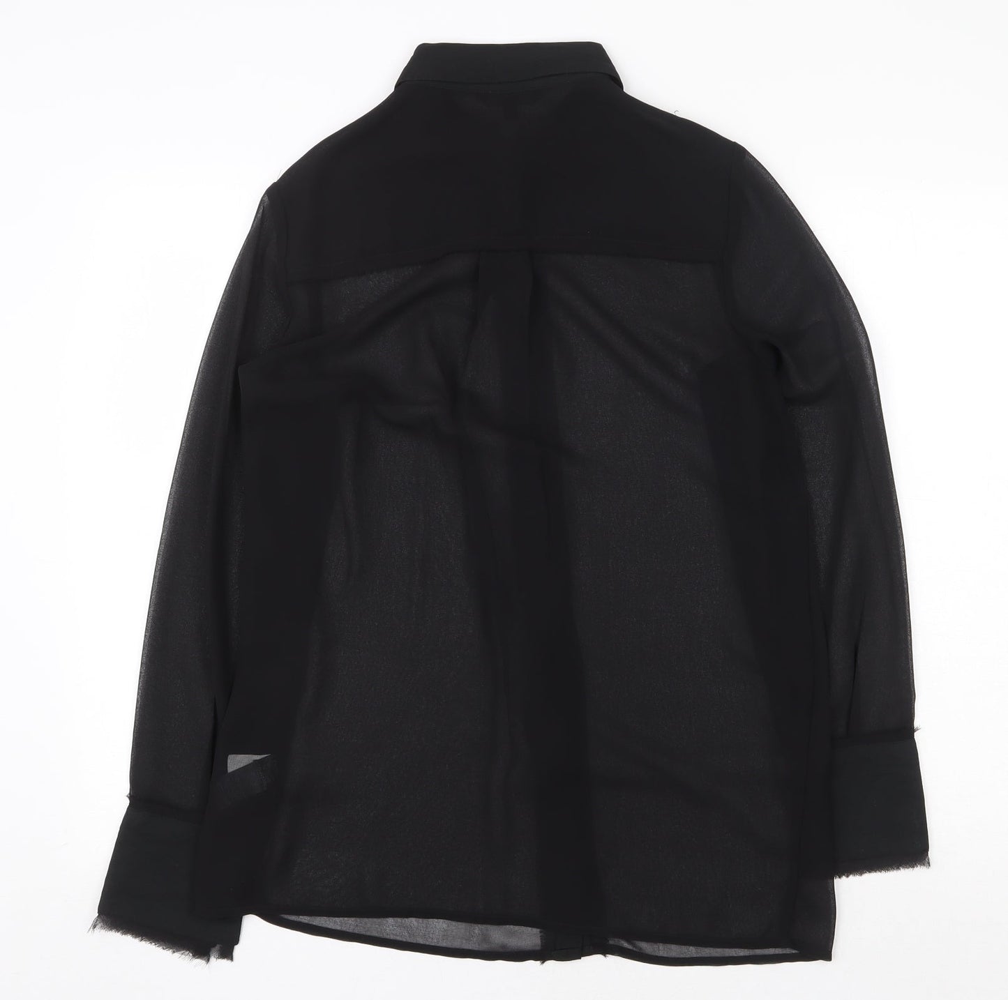 Womens UK Size 12 NEXT Black Basic Button-Up