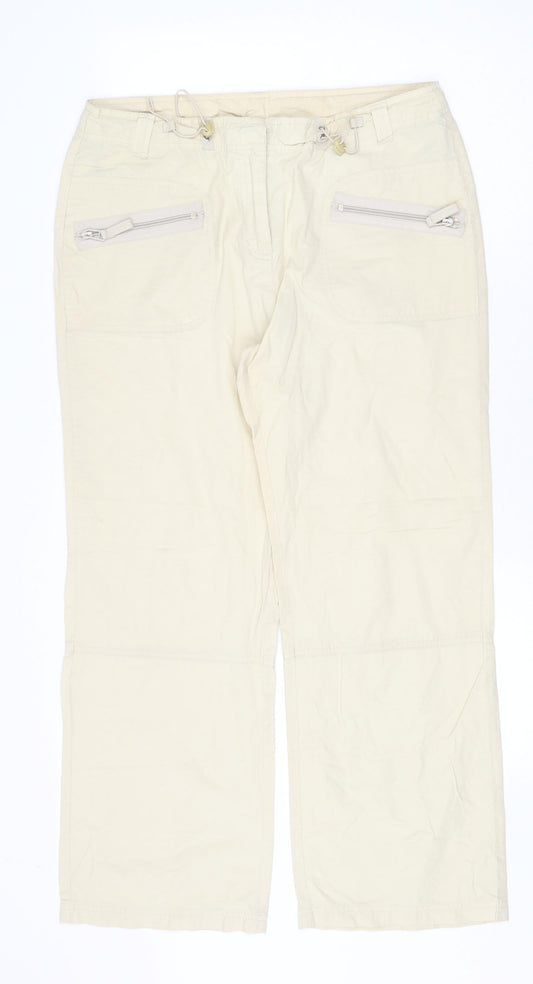 Womens UK Size 14 Dorothy Perkins Regular Fit  Beige Trousers