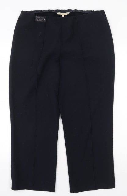 Womens UK Size 14 Vida Vi Regular Fit  Blue Trousers