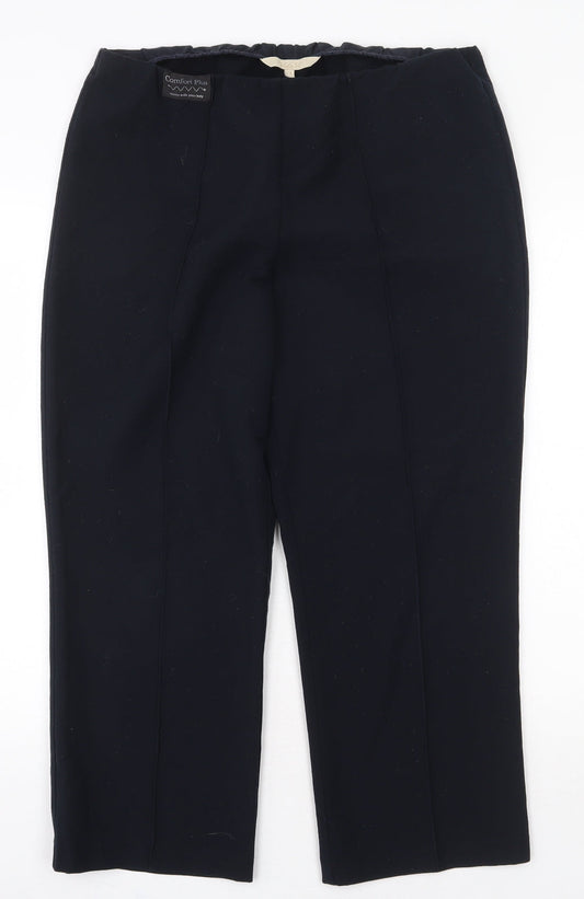 Womens UK Size 14 Vida Vi Regular Fit  Blue Trousers