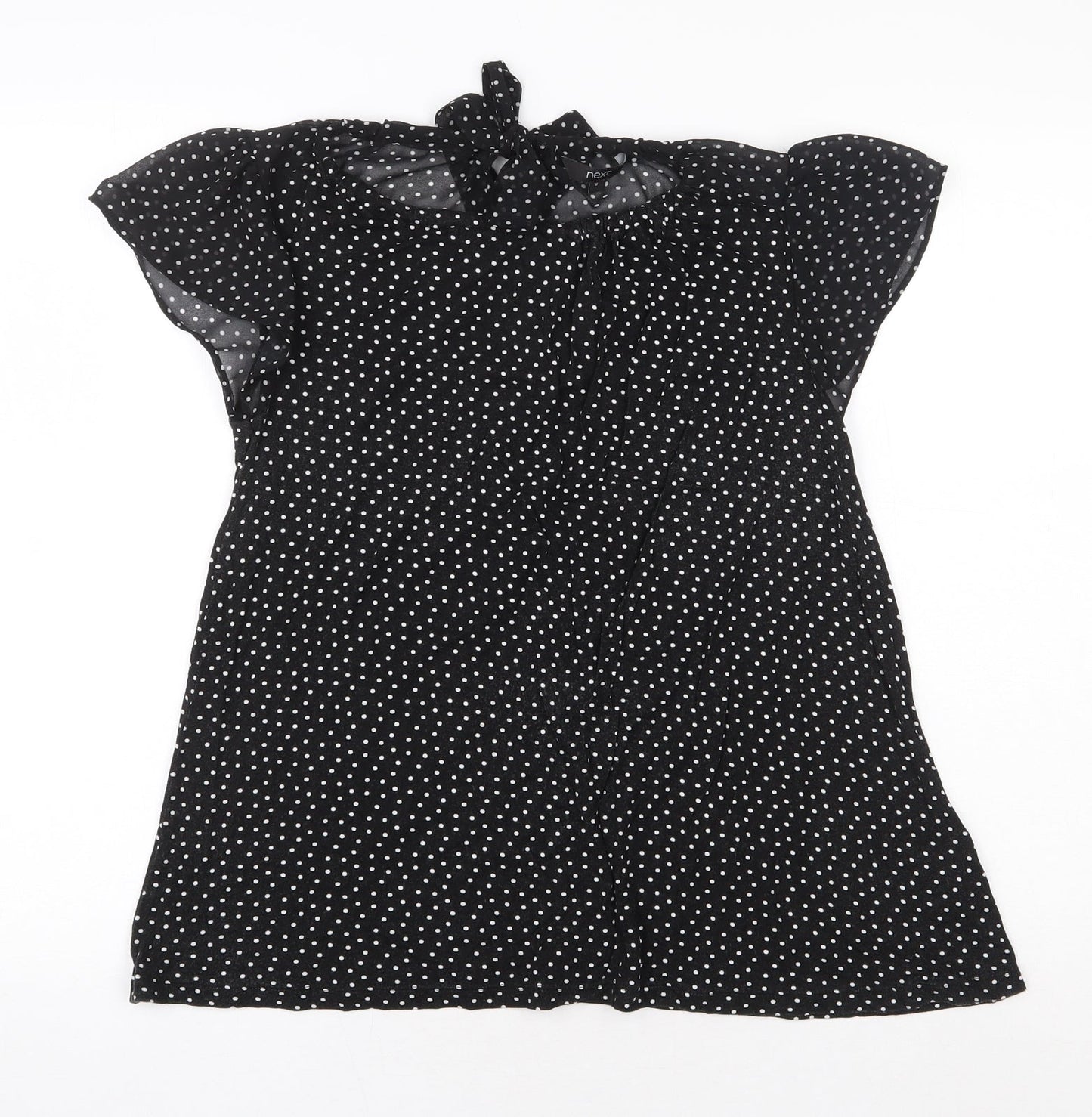 Womens UK Size 8 NEXT Black Basic Blouse