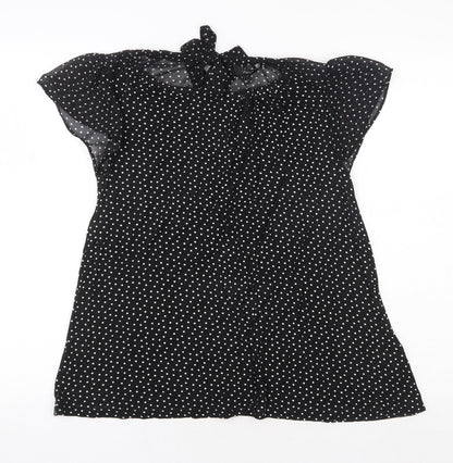 Womens UK Size 8 NEXT Black Basic Blouse