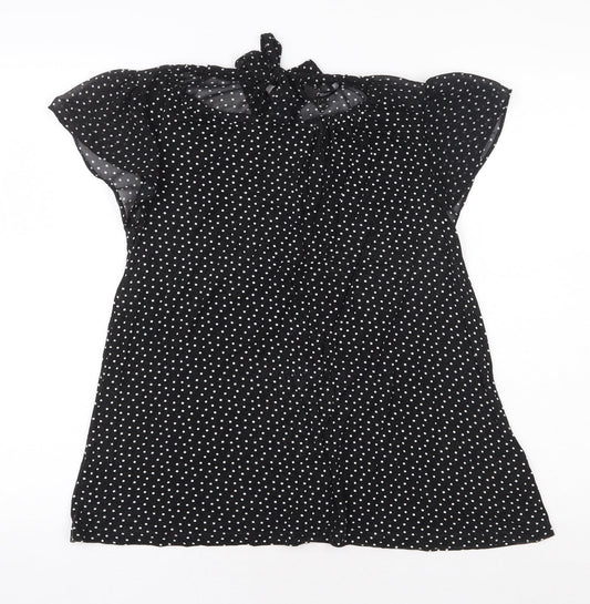 Womens UK Size 8 NEXT Black Basic Blouse